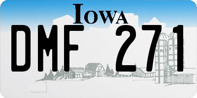 IA license plate DMF271