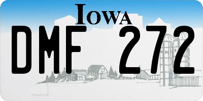 IA license plate DMF272