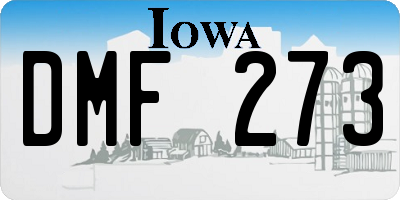 IA license plate DMF273