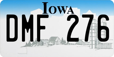 IA license plate DMF276