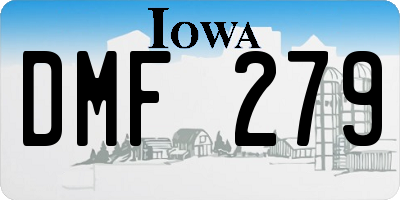 IA license plate DMF279