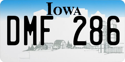 IA license plate DMF286