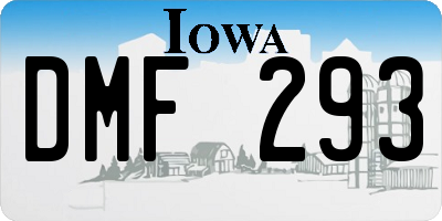IA license plate DMF293