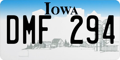 IA license plate DMF294