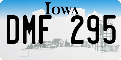 IA license plate DMF295