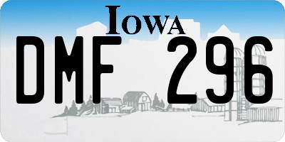 IA license plate DMF296