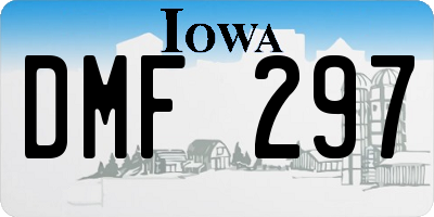 IA license plate DMF297
