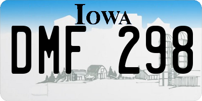 IA license plate DMF298