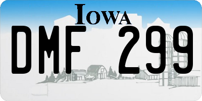 IA license plate DMF299