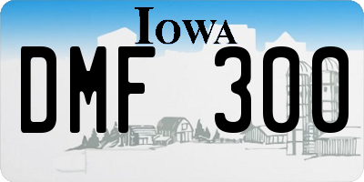 IA license plate DMF300