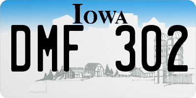IA license plate DMF302