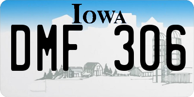IA license plate DMF306