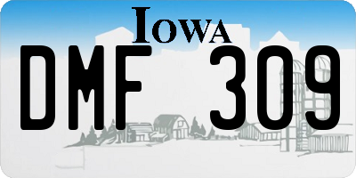 IA license plate DMF309