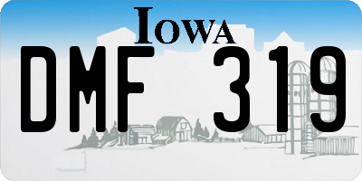 IA license plate DMF319