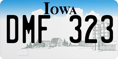 IA license plate DMF323
