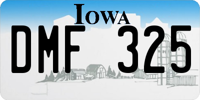 IA license plate DMF325