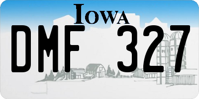 IA license plate DMF327