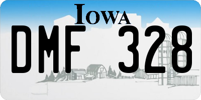 IA license plate DMF328