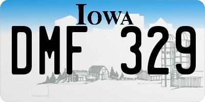 IA license plate DMF329
