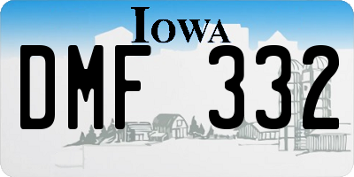 IA license plate DMF332