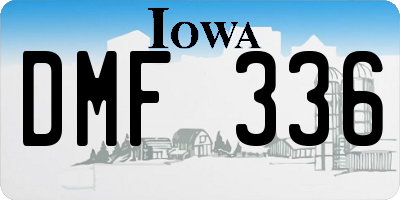 IA license plate DMF336