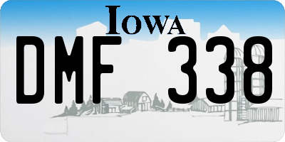 IA license plate DMF338