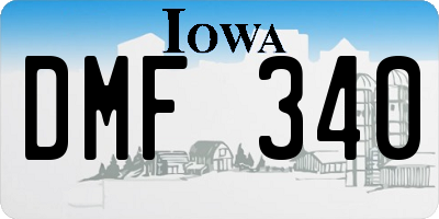 IA license plate DMF340