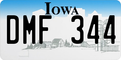 IA license plate DMF344