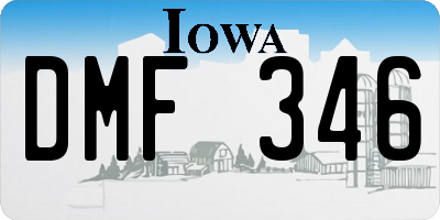 IA license plate DMF346