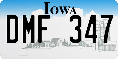 IA license plate DMF347