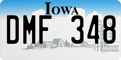 IA license plate DMF348