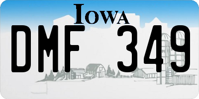 IA license plate DMF349