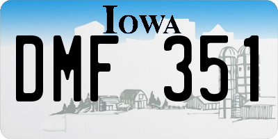 IA license plate DMF351