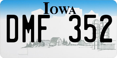 IA license plate DMF352