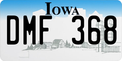 IA license plate DMF368