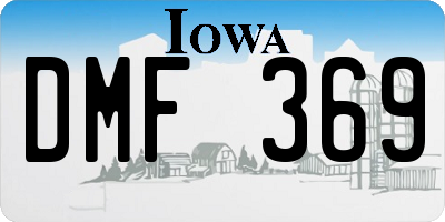 IA license plate DMF369