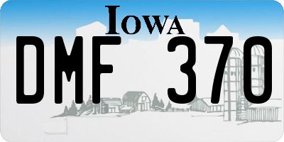 IA license plate DMF370