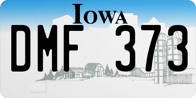 IA license plate DMF373
