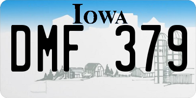 IA license plate DMF379