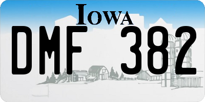 IA license plate DMF382