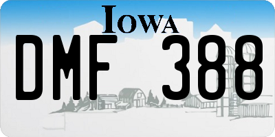 IA license plate DMF388