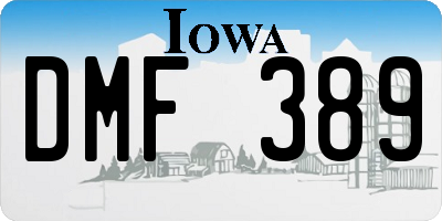 IA license plate DMF389
