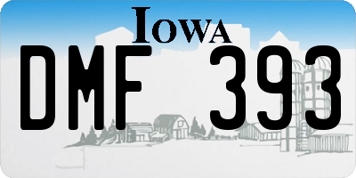 IA license plate DMF393