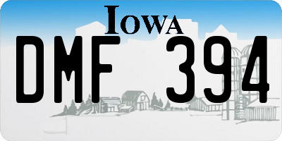 IA license plate DMF394