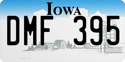 IA license plate DMF395