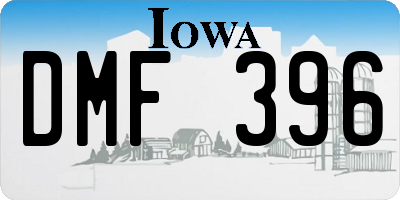 IA license plate DMF396