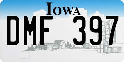 IA license plate DMF397