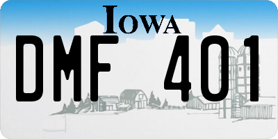 IA license plate DMF401