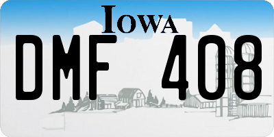 IA license plate DMF408