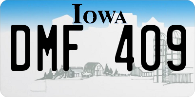 IA license plate DMF409